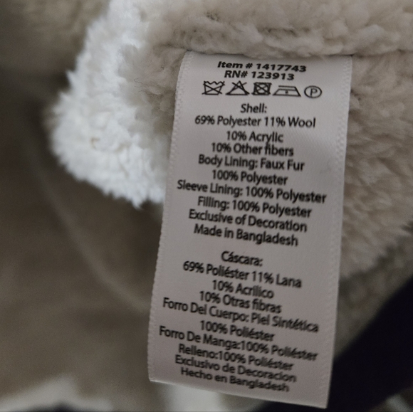 Jachs New York Wool Blend Sherpa Lined Button Front Jacket NWT Size: XL - Picture 7 of 8